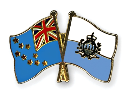Fahnen Pins Tuvalu San-Marino