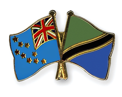 Fahnen Pins Tuvalu Tansania