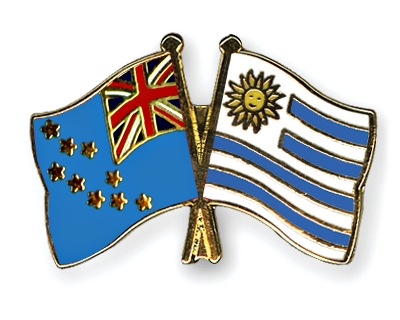 Fahnen Pins Tuvalu Uruguay