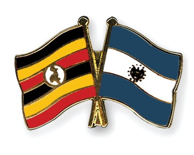 Fahnen Pins Uganda El-Salvador