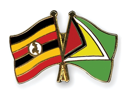 Fahnen Pins Uganda Guyana