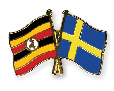 Fahnen Pins Uganda Schweden