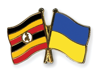 Fahnen Pins Uganda Ukraine