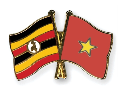 Fahnen Pins Uganda Vietnam