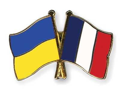 Fahnen Pins Ukraine Frankreich