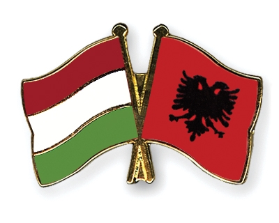 Fahnen Pins Ungarn Albanien