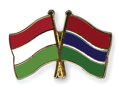 Fahnen Pins Ungarn Gambia