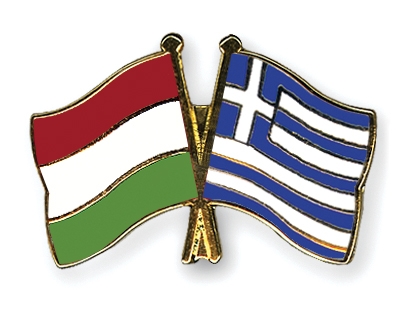 Fahnen Pins Ungarn Griechenland