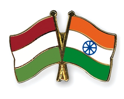 Fahnen Pins Ungarn Indien