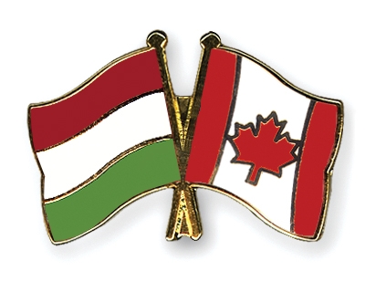 Fahnen Pins Ungarn Kanada