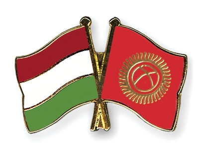 Fahnen Pins Ungarn Kirgisistan