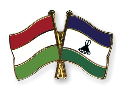 Fahnen Pins Ungarn Lesotho