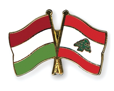 Fahnen Pins Ungarn Libanon