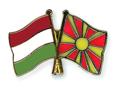 Fahnen Pins Ungarn Mazedonien