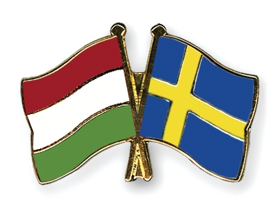 Fahnen Pins Ungarn Schweden