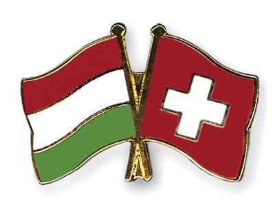 Fahnen Pins Ungarn Schweiz