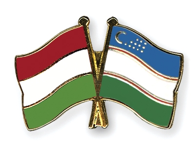 Fahnen Pins Ungarn Usbekistan