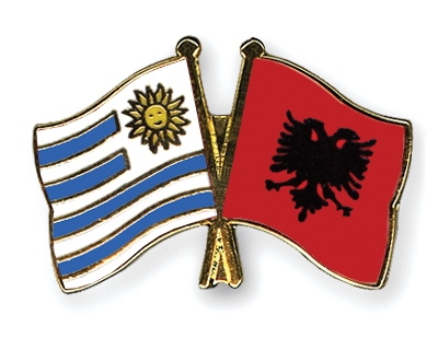 Fahnen Pins Uruguay Albanien