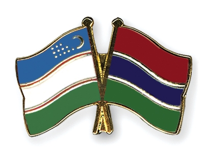 Fahnen Pins Usbekistan Gambia