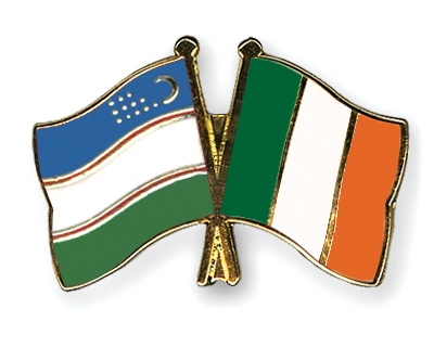 Fahnen Pins Usbekistan Irland