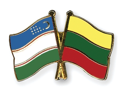 Fahnen Pins Usbekistan Litauen