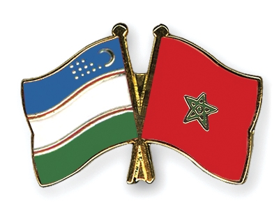 Fahnen Pins Usbekistan Marokko