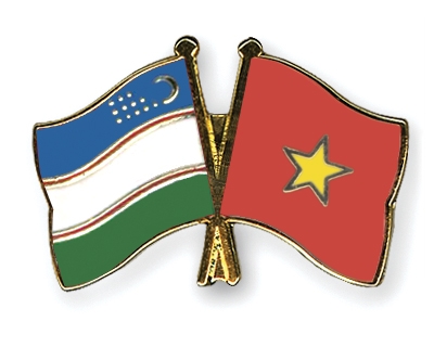 Fahnen Pins Usbekistan Vietnam