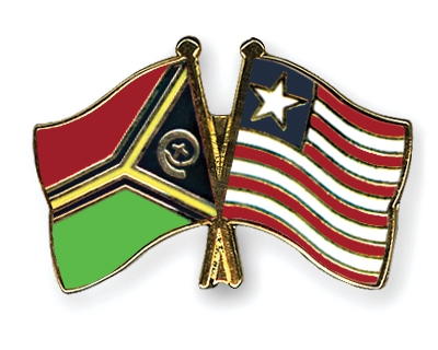 Fahnen Pins Vanuatu Liberia