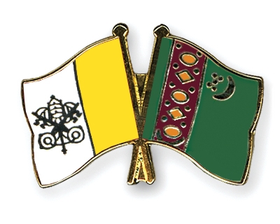 Fahnen Pins Vatikanstadt Turkmenistan