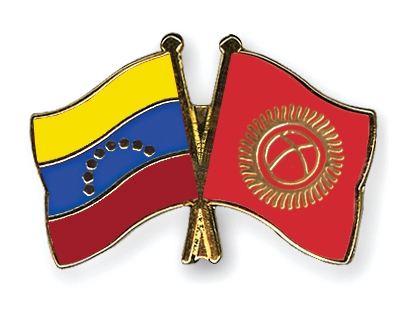 Fahnen Pins Venezuela Kirgisistan