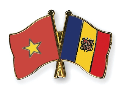 Fahnen Pins Vietnam Andorra