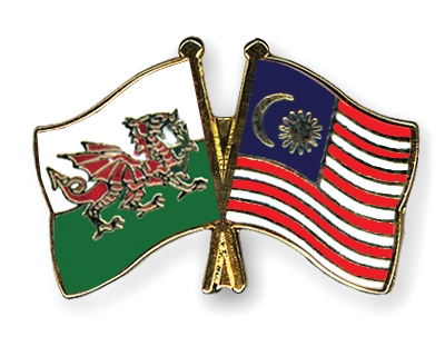 Fahnen Pins Wales Malaysia