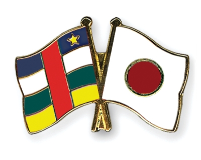 Fahnen Pins Zentralafrikanische-Republik Japan