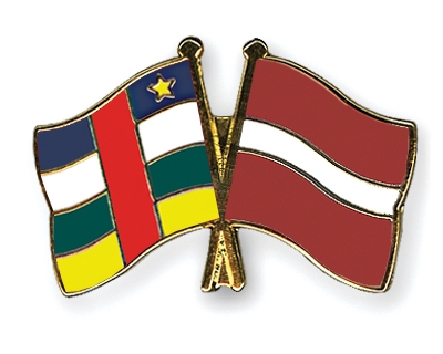 Fahnen Pins Zentralafrikanische-Republik Lettland