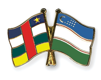 Fahnen Pins Zentralafrikanische-Republik Usbekistan