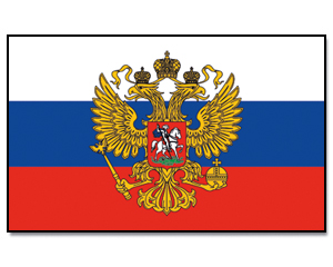 Fahnen Russland mit Adler 30 x 45