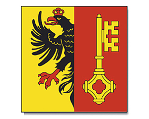 Fahne Genf 150 x 150