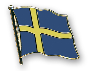 Flag Pins (swinging): Sweden