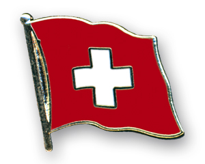 Fahnen-Pins (geschwungen): Schweiz