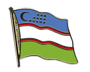 Fahnen-Pins (geschwungen): Usbekistan