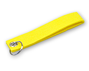 Filz Schlüsselanhänger gelb